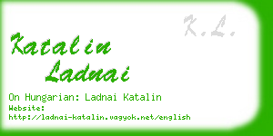 katalin ladnai business card